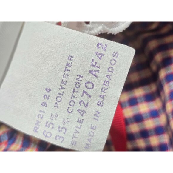 Vintage 70s Polly Flinders Hand Smocked Plaid Dress size 4 - Picture 8 of 12